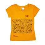 T-shirt solidale donna People  giallo ocra