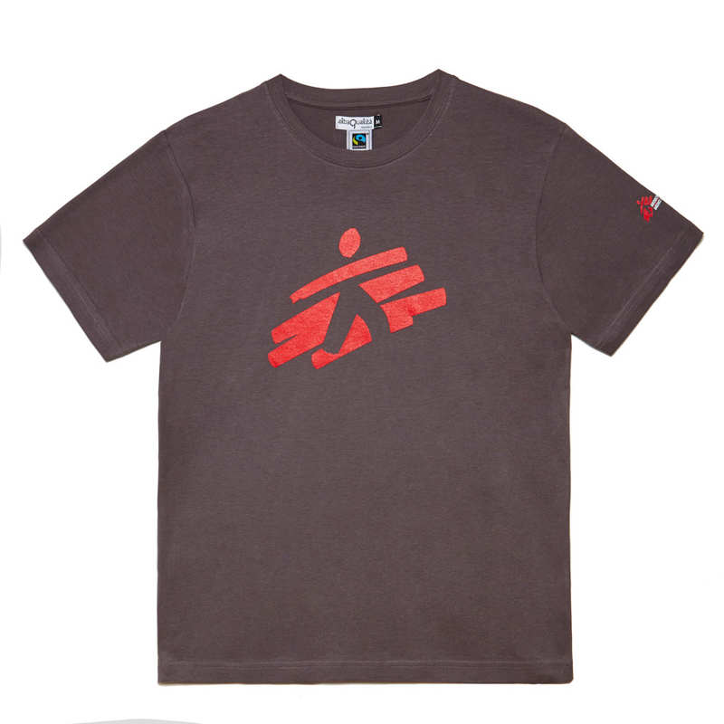T-shirt unisex grigia con omino MSF