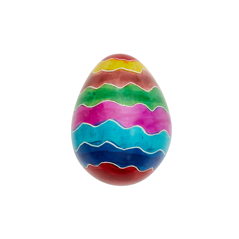 Uovo di pietra saponaria arcobaleno