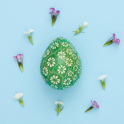 Uovo di pietra saponaria verde