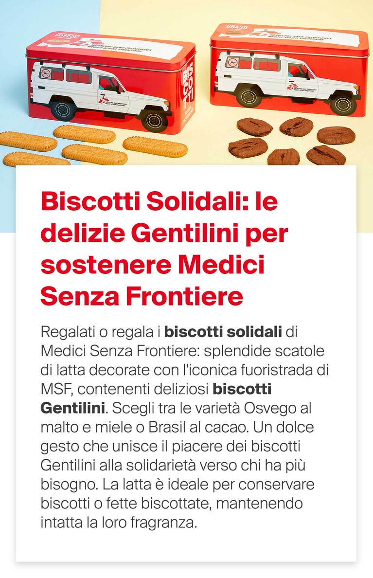 Biscotti Solidali: Le Delizie Gentilini per Sostenere Medici Senza Frontiere