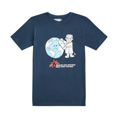 T-shirt bimbo blu dottore