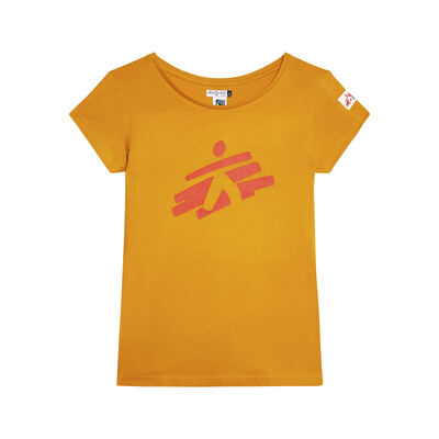 T-shirt donna ocra omino