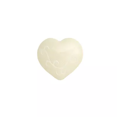 Cuore di pietra saponaria bianco naturale