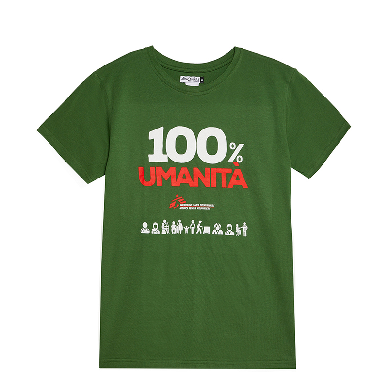T-shirt unisex verde smeraldo 100% Umanità