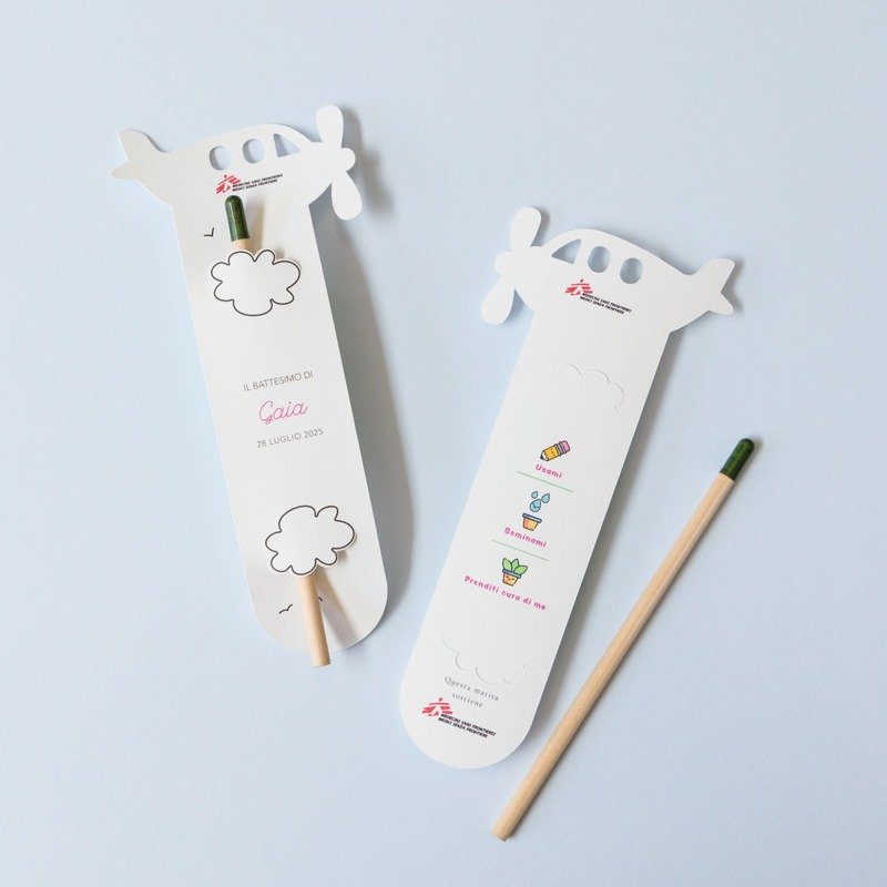 Matita piantabile aeroplano con semi misti