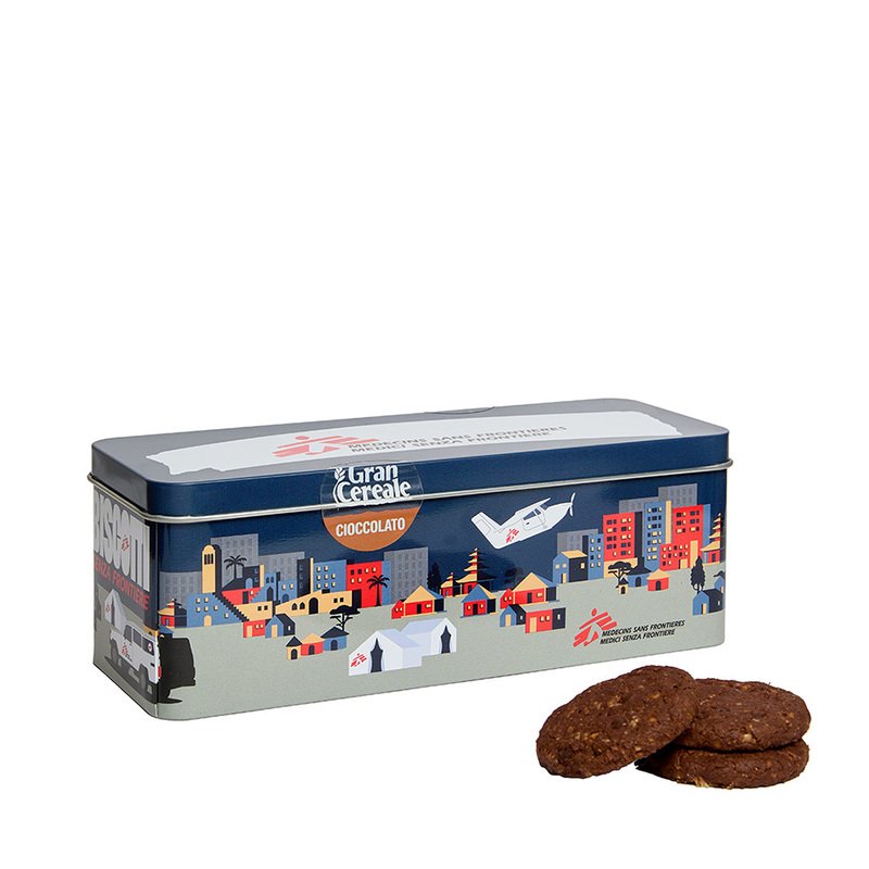 Scatola Biscotti Senza Frontiere al cioccolato



