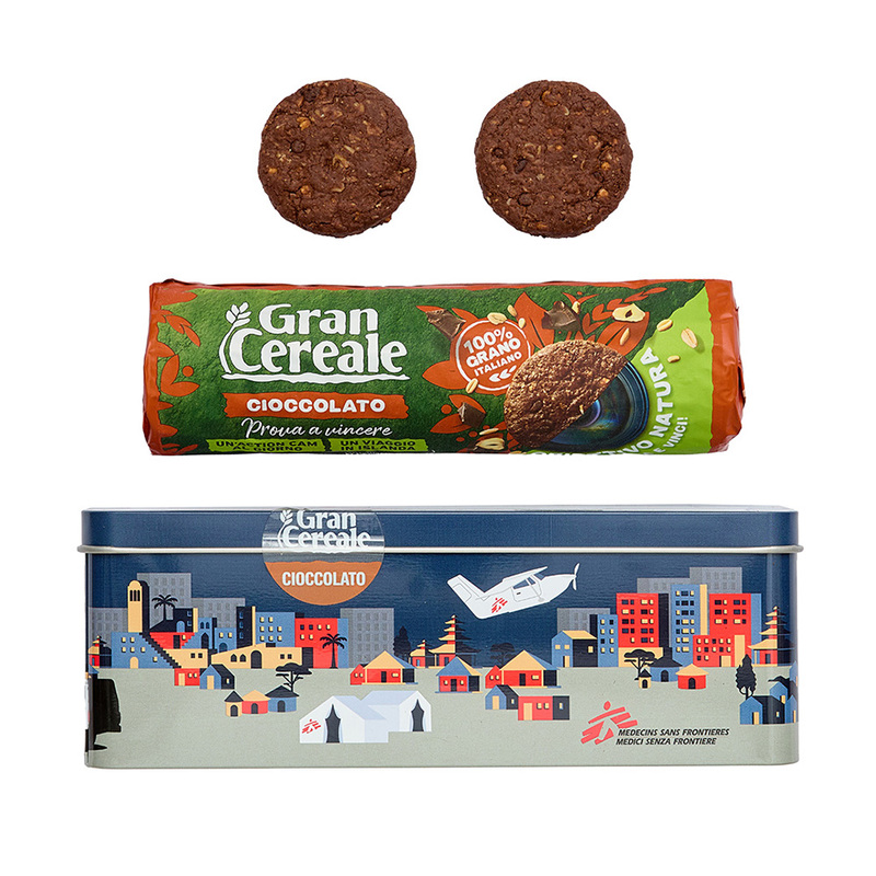 Scatola Biscotti Senza Frontiere al cioccolato



