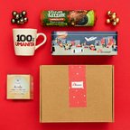 Kit solidale con tazza, tisana e scatola Biscotti Senza Frontiere al cioccolato
