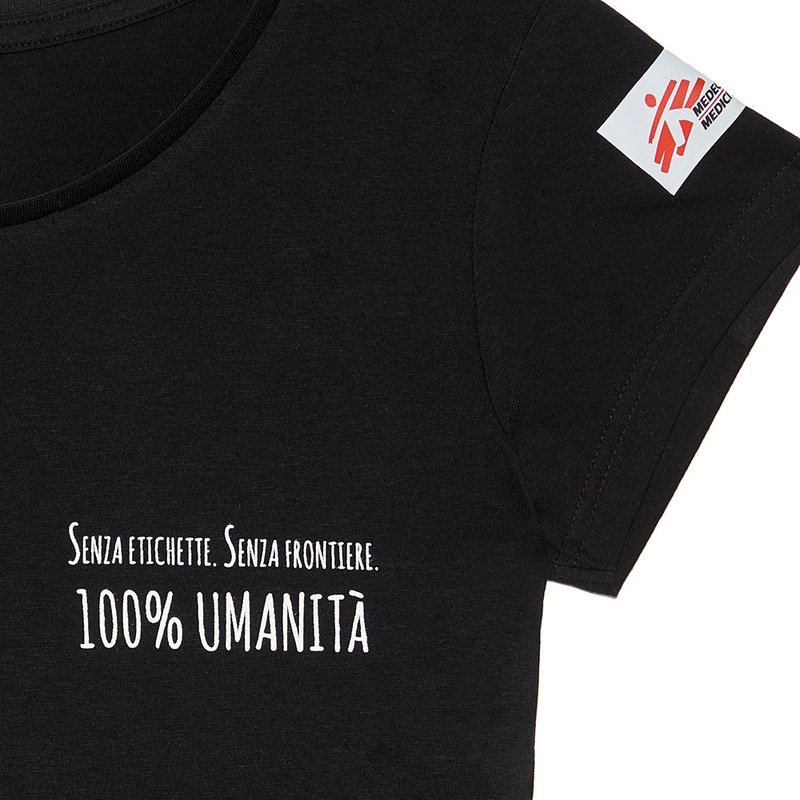 T-shirt donna nera Senza Etichette