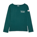 T-shirt donna verde bottiglia manica lunga Senza Etichette