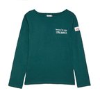 T-shirt donna verde bottiglia manica lunga Senza Etichette