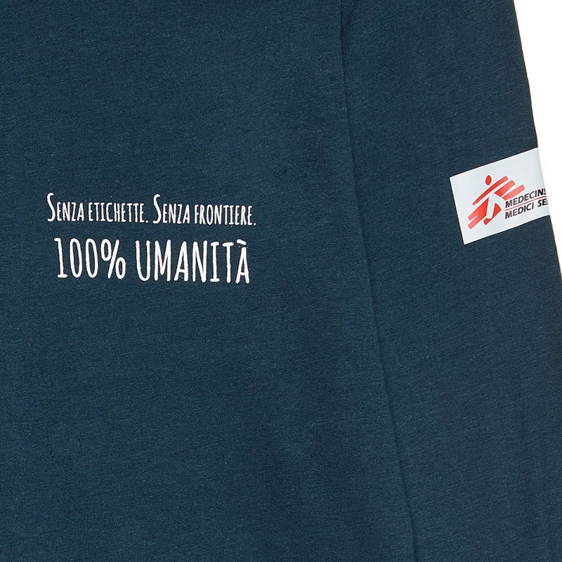 T-shirt unisex blu baltico manica lunga Senza Etichette