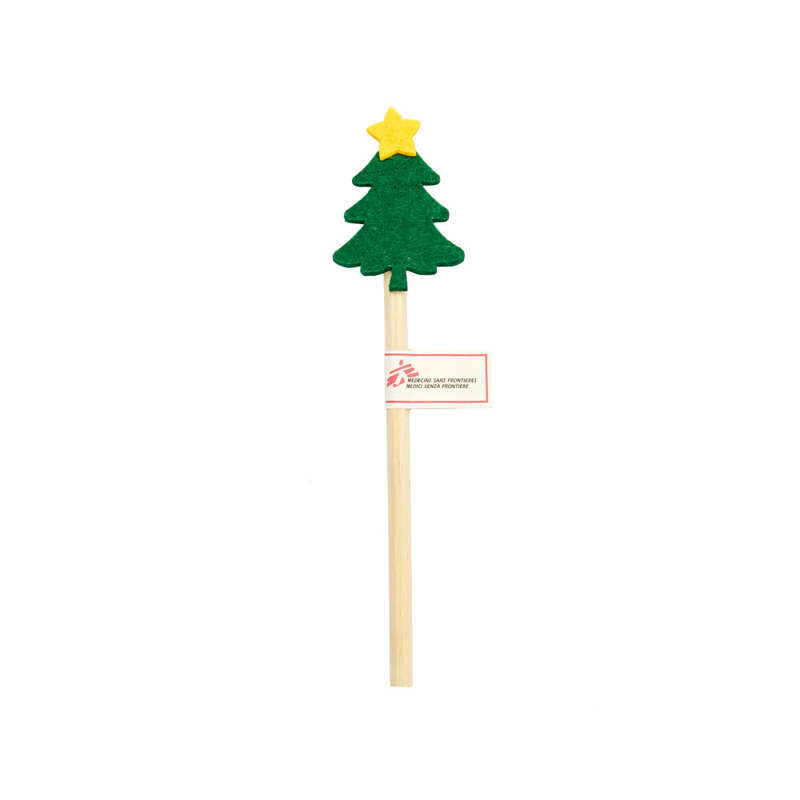 Matita in carta riciclata albero di Natale in feltro
