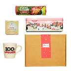 Kit solidale con tazza, tisana e scatola Biscotti Senza Frontiere alla frutta
