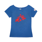 T-shirt donna indaco con omino MSF