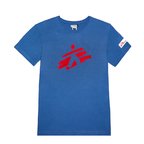 T-shirt unisex indaco con omino MSF