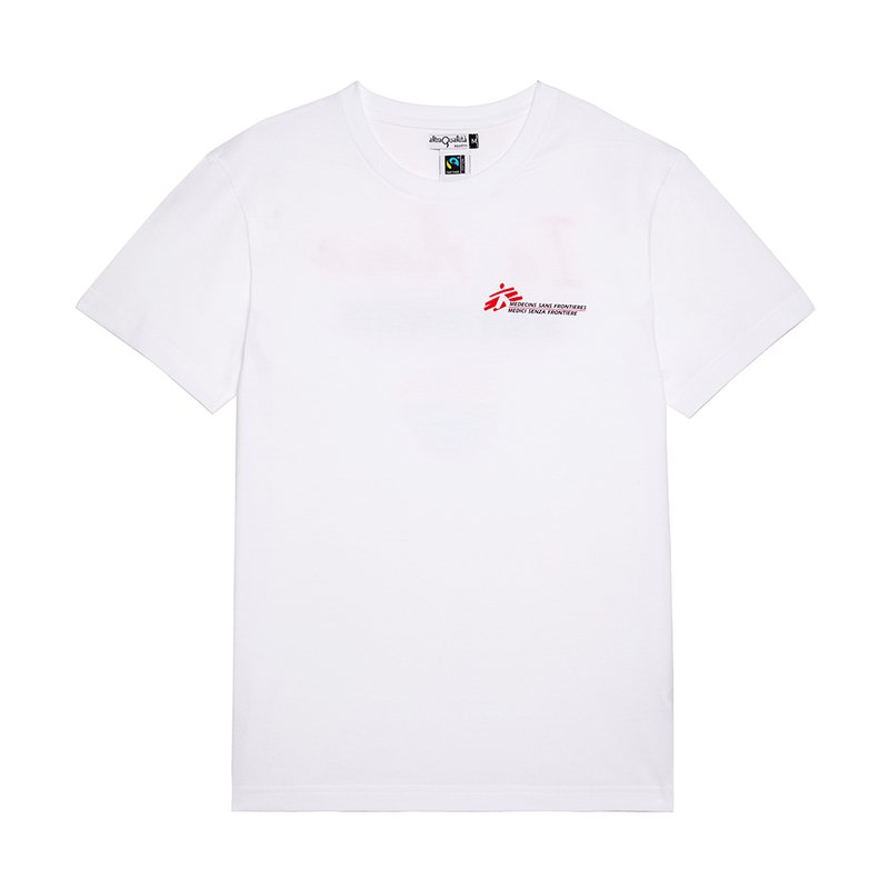 T-shirt unisex bianca Io Amo senza frontiere