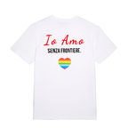 T-shirt unisex bianca Io Amo senza frontiere