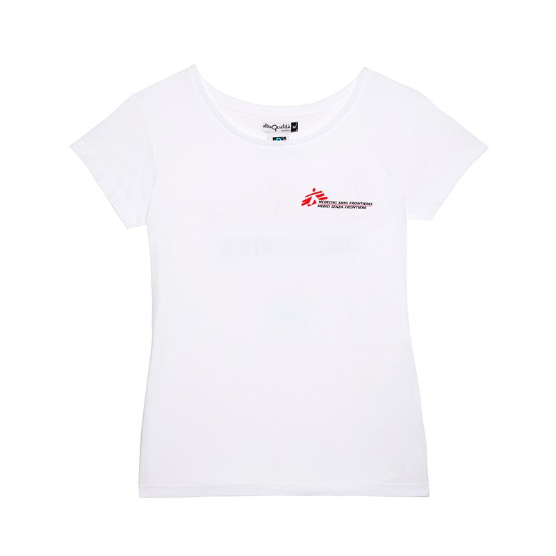 T-shirt donna bianca Io Amo senza frontiere