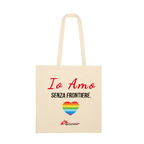 Shopper ecru Io Amo senza frontiere