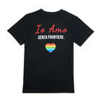 T-shirt unisex nera Io Amo senza frontiere