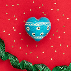 Cuore di pietra saponaria occhi blu