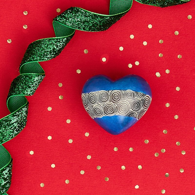Cuore di pietra saponaria blu vertigo